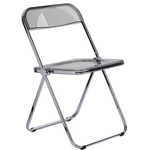 Стул складной прозрачный тонированный BRABIX "Glam CF-020", хромированный каркас, пластик, 533247