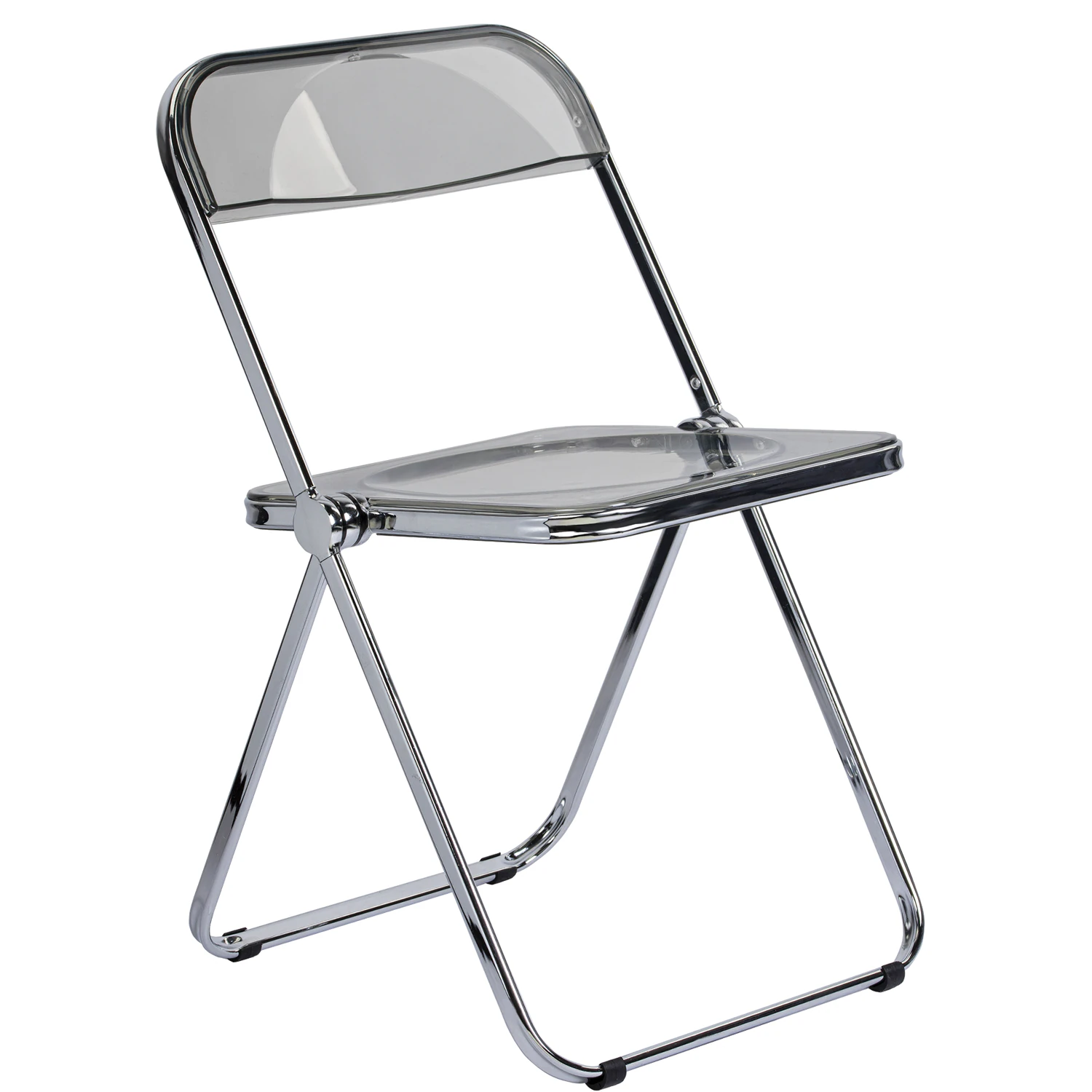 Стул складной прозрачный тонированный BRABIX "Glam CF-020", хромированный каркас, пластик, 533247