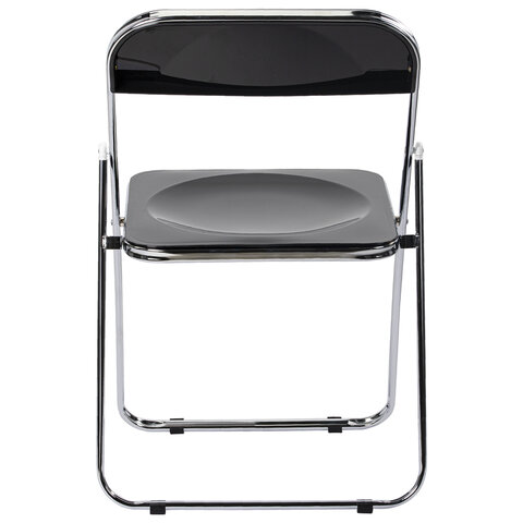 Стул складной глянцевый черный BRABIX "Style CF-015", хромированный каркас, пластик, 533248