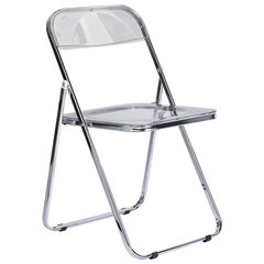 Стул складной прозрачный BRABIX "Style CF-015", хромированный каркас, пластик, 533250