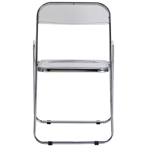 Стул складной прозрачный BRABIX "Style CF-015", хромированный каркас, пластик, 533250