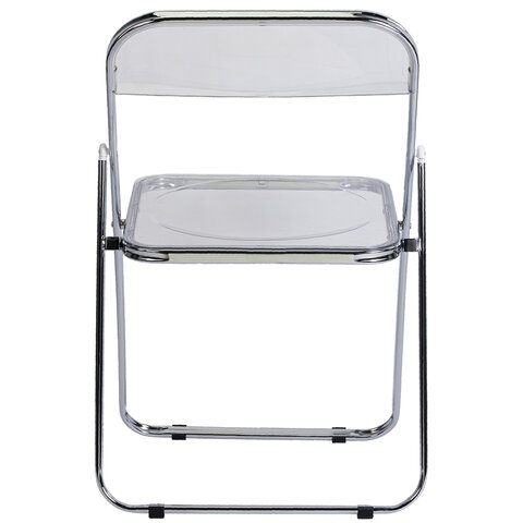 Стул складной прозрачный BRABIX "Style CF-015", хромированный каркас, пластик, 533250