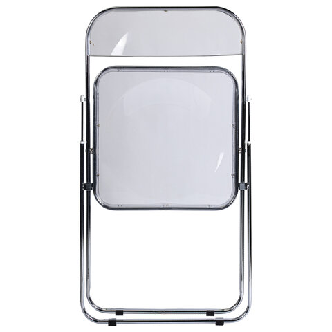 Стул складной прозрачный BRABIX "Style CF-015", хромированный каркас, пластик, 533250