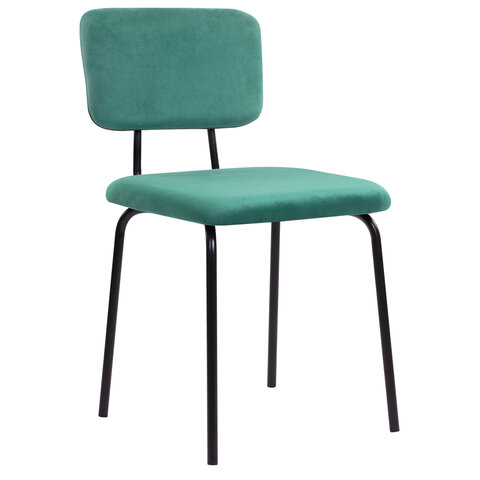 Стулья BRABIX "Dream CF-090", КОМПЛЕКТ 4 шт., черный каркас, ткань зеленая, 533253