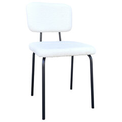 Стулья BRABIX &laquo;Ideal CF-080&raquo;, КОМПЛЕКТ 4 шт., черный каркас, букле белый, 533254