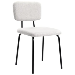 Стулья BRABIX "Ideal CF-080", КОМПЛЕКТ 4 шт., черный каркас, букле белый, 533254