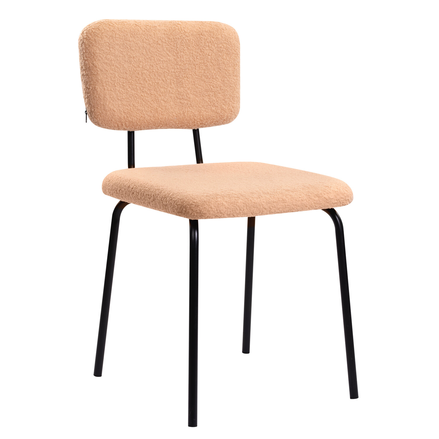 Стулья BRABIX "Ideal CF-080", КОМПЛЕКТ 4 шт., черный каркас, букле бежевый, 533255