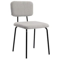 Стулья BRABIX "Ideal CF-080", КОМПЛЕКТ 4 шт., черный каркас, букле серый, 533256