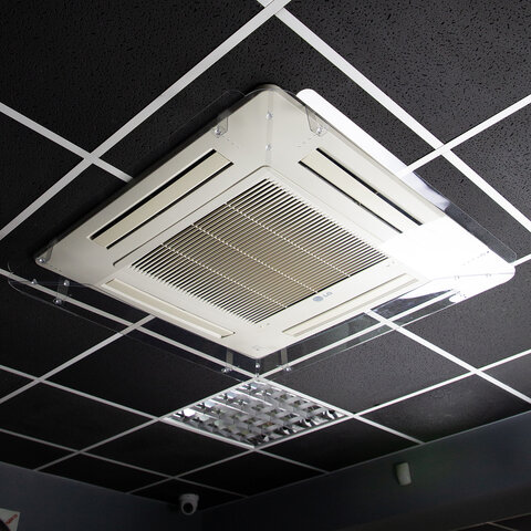 Экран для кондиционера потолочного размером от 850х850 до 950х950 мм, ПЭТ, прозрачный, 1,5 мм, 10000060