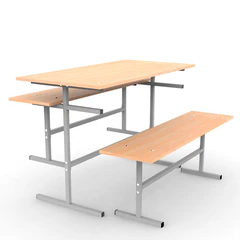 Скамья на 2 места &laquo;ССТ 1200&raquo;, 1200&times;300&times;420 мм, каркас металл, сиденье ЛДСП бук