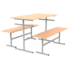 Скамья на 2 места &laquo;ССТ 1200&raquo;, 1200&times;300&times;420 мм, каркас металл, сиденье ЛДСП бук