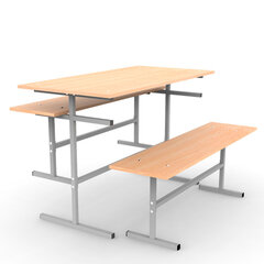 Скамья на 3 места &laquo;ССТ 1500&raquo;, 1500&times;300&times;420 мм, каркас металл, сиденье ЛДСП бук