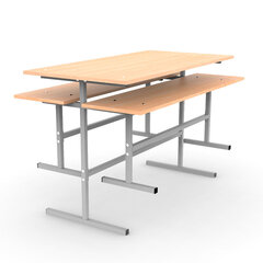 Скамья на 3 места &laquo;ССТ 1500&raquo;, 1500&times;300&times;420 мм, каркас металл, сиденье ЛДСП бук