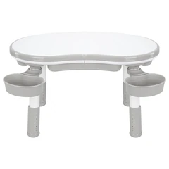 Стол детский трансформер 3 в 1 BRABIX KIDS CT-001, растущий, 2-8 лет, пластик, серый, 533290