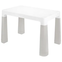 Стол детский + стул BRABIX KIDS CS-003, 2-7 лет, пластик белый + серый, 533292