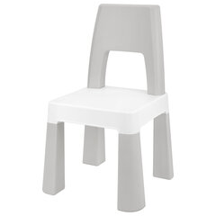Стол детский + стул BRABIX KIDS CS-003, 2-7 лет, пластик белый + серый, 533292