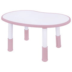 Стол детский BRABIX KIDS CT-002, растущий, 2-8 лет, пластик белый + розовый, 533295