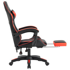 Кресло компьютерное DEFENDER &laquo;Tornado&raquo;, 2 подушки, подставка для ног, экокожа, черное/<wbr/>красное, ш/<wbr/>к 26722