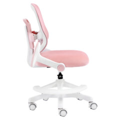 Кресло детское с подставкой для ног BRABIX KIDS &laquo;MG-215&raquo;, сетка/<wbr/>ткань TW, розовое, 533311