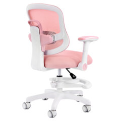 Кресло детское с подставкой для ног BRABIX KIDS &laquo;MG-215&raquo;, сетка/<wbr/>ткань TW, розовое, 533311