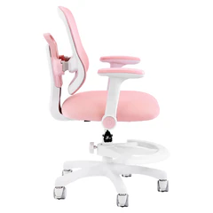 Кресло детское с подставкой для ног BRABIX KIDS &laquo;MG-215&raquo;, сетка/<wbr/>ткань TW, розовое, 533311