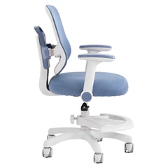 Кресло детское с подставкой для ног BRABIX KIDS &laquo;MG-215&raquo;, сетка/<wbr/>ткань TW, голубое, 533312