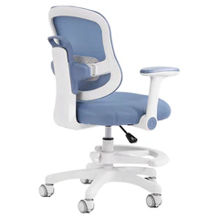 Кресло детское с подставкой для ног BRABIX KIDS &laquo;MG-215&raquo;, сетка/<wbr/>ткань TW, голубое, 533312
