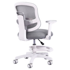 Кресло детское с подставкой для ног BRABIX KIDS &laquo;MG-215&raquo;, сетка/<wbr/>ткань TW, серое, 533313