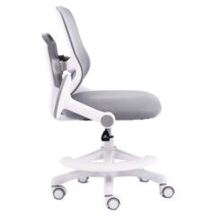Кресло детское с подставкой для ног BRABIX KIDS &laquo;MG-215&raquo;, сетка/<wbr/>ткань TW, серое, 533313