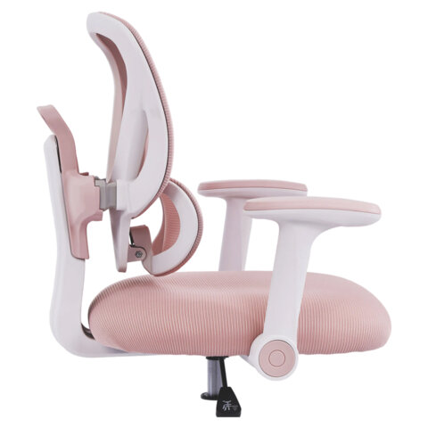 Кресло детское с подставкой для ног BRABIX KIDS "MG-220", сетка/ткань TW, розовое, 533314 - фото 11