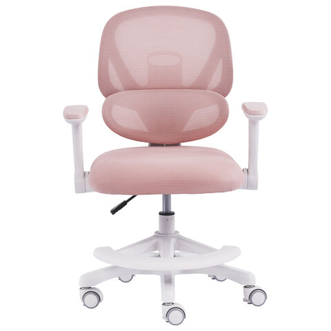 Кресло детское с подставкой для ног BRABIX KIDS "MG-220", сетка/ткань TW, розовое, 533314 - фото 5