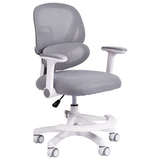 Кресло детское с подставкой для ног BRABIX KIDS "MG-220", сетка/ткань TW, серое, 533315