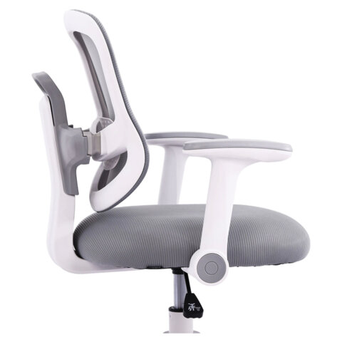 Кресло детское с подставкой для ног BRABIX KIDS "MG-220", сетка/ткань TW, серое, 533315 - фото 11