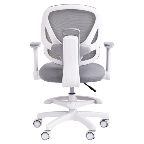 Кресло детское с подставкой для ног BRABIX KIDS "MG-220", сетка/ткань TW, серое, 533315 - фото 4