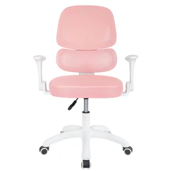 Кресло детское с поясничной поддержкой BRABIX KIDS "MG-225", сетка/ткань TW, розовое, 533316