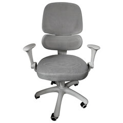 Кресло детское с поясничной поддержкой BRABIX KIDS "MG-225", сетка/ткань TW, серое, 533318