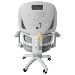 Кресло детское с поясничной поддержкой BRABIX KIDS "MG-225", сетка/ткань TW, серое, 533318