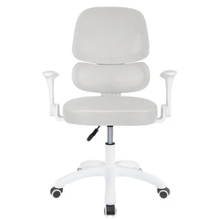 Кресло детское с поясничной поддержкой BRABIX KIDS "MG-225", сетка/ткань TW, серое, 533318