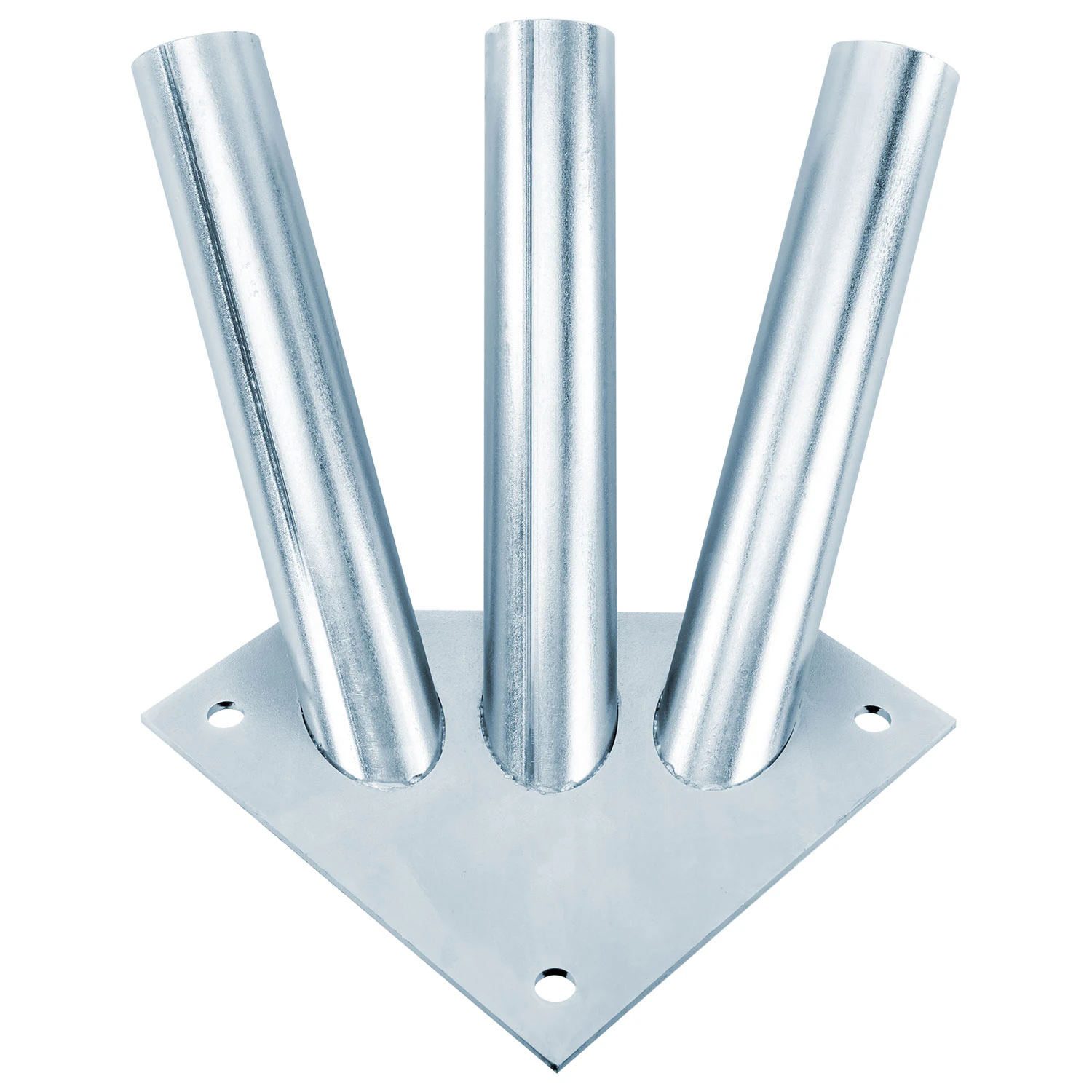 Кронштейн настенный для флагов на три древка, три точки крепления, металл