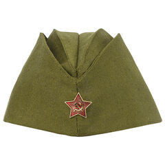 Пилотка военная двуслойная, металлическая красная звезда, размер 56 (универсальный), ПЛ-11