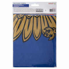 Флаг России 90&times;135 см с гербом, ПОВЫШЕННАЯ прочность и влагозащита, флажная сетка, STAFF, 550228