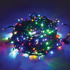 Электрогирлянда-нить комнатная &laquo;Стандарт&raquo; 10 м, 200 LED, мультицветная 220 V, контроллер, ЗОЛОТАЯ СКАЗКА, 591100