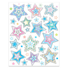 Украшение для окон и стекла ЗОЛОТАЯ СКАЗКА &laquo;Цветные снежинки 3&raquo;, 30&times;38 см, ПВХ, 591221