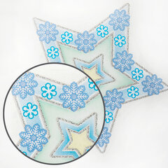 Украшение для окон и стекла ЗОЛОТАЯ СКАЗКА &laquo;Цветные снежинки 3&raquo;, 30&times;38 см, ПВХ, 591221