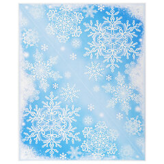 Украшение для окон и стекла ЗОЛОТАЯ СКАЗКА &laquo;Морозные узоры 4&raquo;, 30&times;38 см, ПВХ, 591226