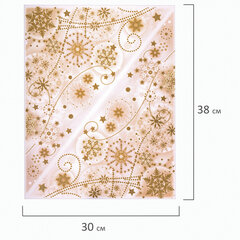 Украшение для окон и стекла ЗОЛОТАЯ СКАЗКА &laquo;Узоры из золотых снежинок 1&raquo;, 30&times;38 см, ПВХ, 591227