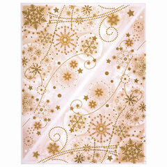 Украшение для окон и стекла ЗОЛОТАЯ СКАЗКА &laquo;Узоры из золотых снежинок 1&raquo;, 30&times;38 см, ПВХ, 591227