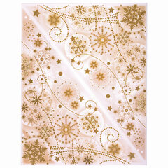 Украшение для окон и стекла ЗОЛОТАЯ СКАЗКА &laquo;Узоры из золотых снежинок 3&raquo;, 30&times;38 см, ПВХ, 591229