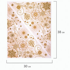 Украшение для окон и стекла ЗОЛОТАЯ СКАЗКА &laquo;Узоры из золотых снежинок 3&raquo;, 30&times;38 см, ПВХ, 591229