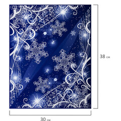 Украшение для окон и стекла ЗОЛОТАЯ СКАЗКА &laquo;Зимние узоры 1&raquo;, 30&times;38 см, ПВХ, 591243
